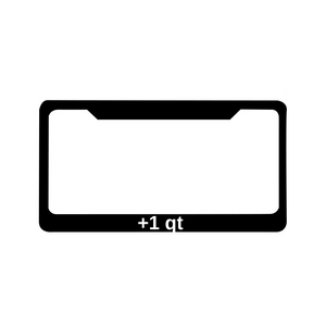 +1qt License Plate Frame